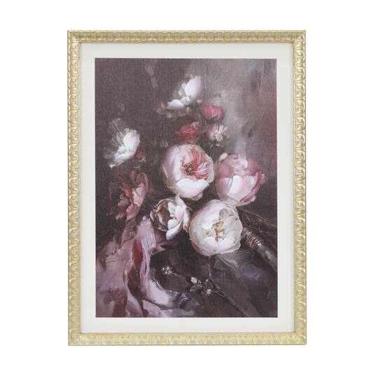Watercolor Floral Wall Art in Ornate Gold Frame by Ashland®